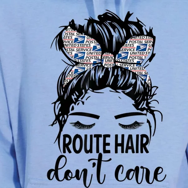 Route Hair Don't Care Messy Bun Mom Funny Mothers Day Womens Unisex Surf Hoodie