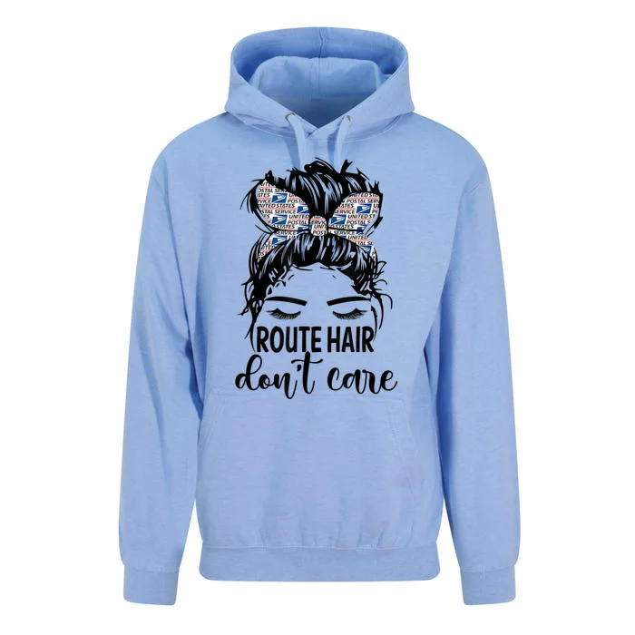 Route Hair Don't Care Messy Bun Mom Funny Mothers Day Womens Unisex Surf Hoodie