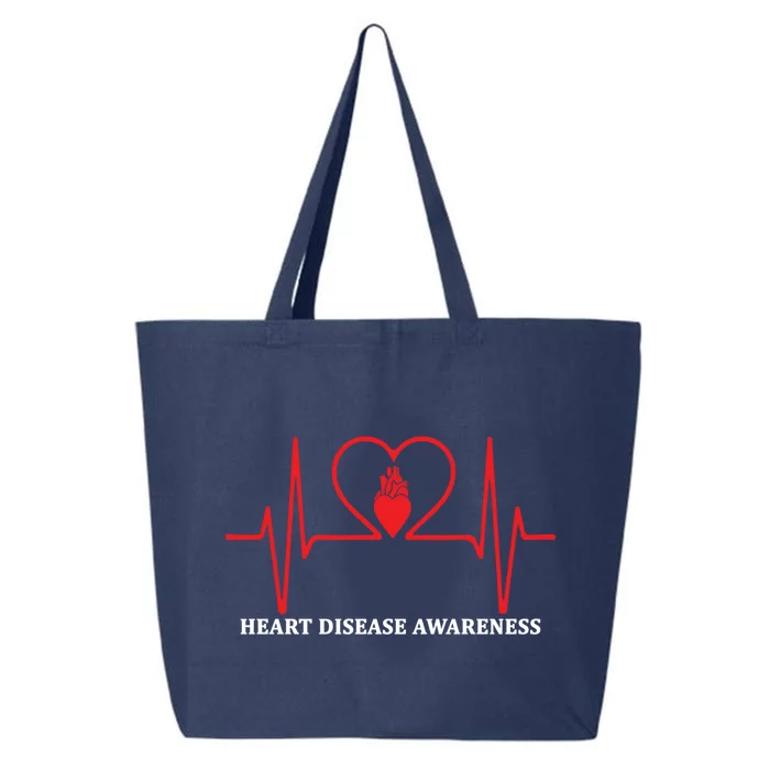 Red Heart Disease Awareness In February Heart Health Month Meaningful Gift 25L Jumbo Tote