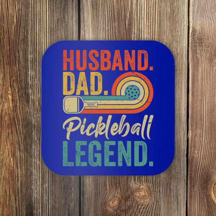 Retro Husband Dad Pickleball Legend Daddy Fathers Day Great Gift Coaster