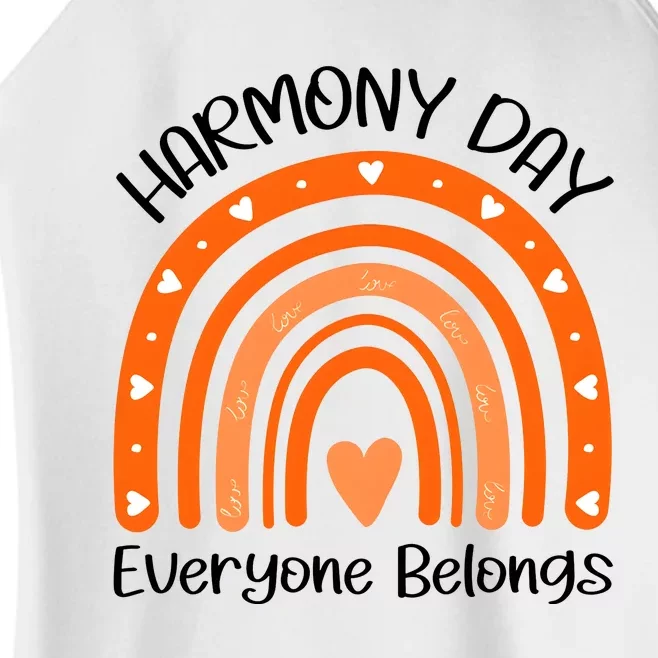 Rainbow Harmony Day Everyone Belongs Women’s Perfect Tri Rocker Tank