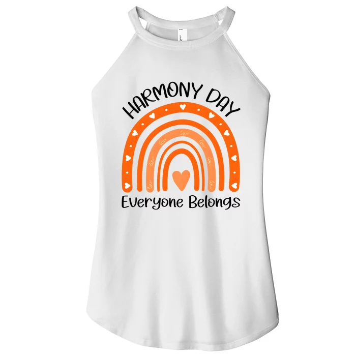 Rainbow Harmony Day Everyone Belongs Women’s Perfect Tri Rocker Tank