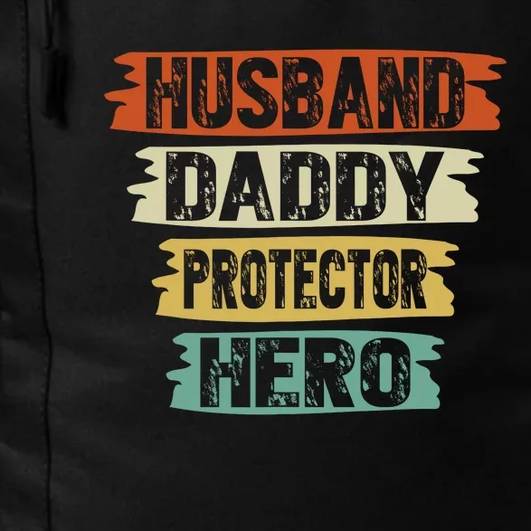 Retro Husband Daddy Protector Hero Fathers Day For Dad Daily Commute Backpack