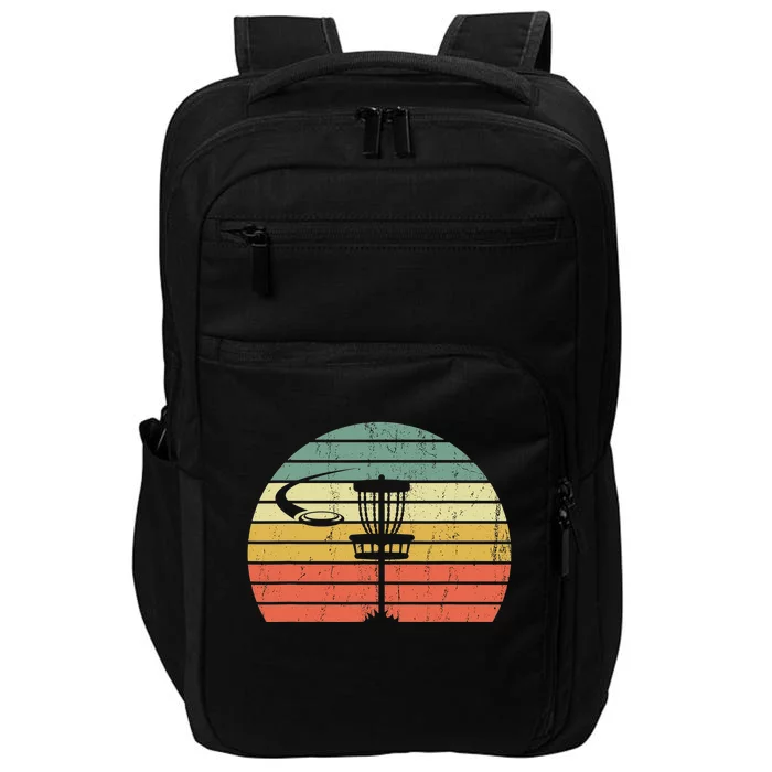 Retro Heart Disc Golfing Ultimate Frisbee Disc Golf Impact Tech Backpack