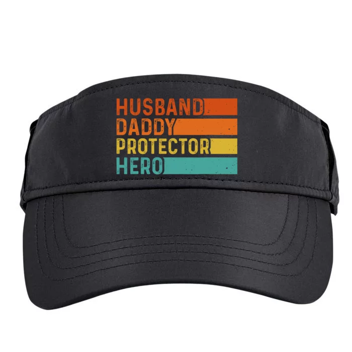 Retro Husband Daddy Protector Hero Fathers Day For Dad Adult Drive Performance Visor