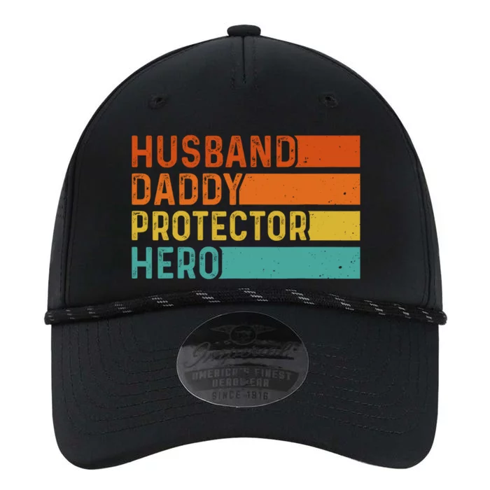 Retro Husband Daddy Protector Hero Fathers Day For Dad Performance The Dyno Cap