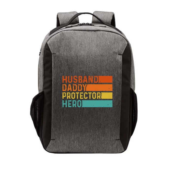 Retro Husband Daddy Protector Hero Fathers Day For Dad Vector Backpack