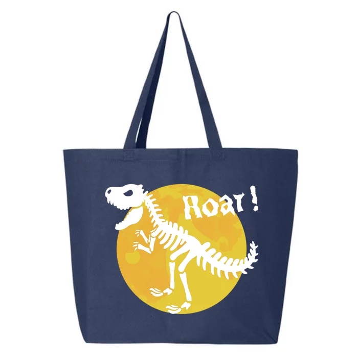 Roar! Halloween Dinosaur Skeleton Full Moon TRex Dino Gift 25L Jumbo Tote