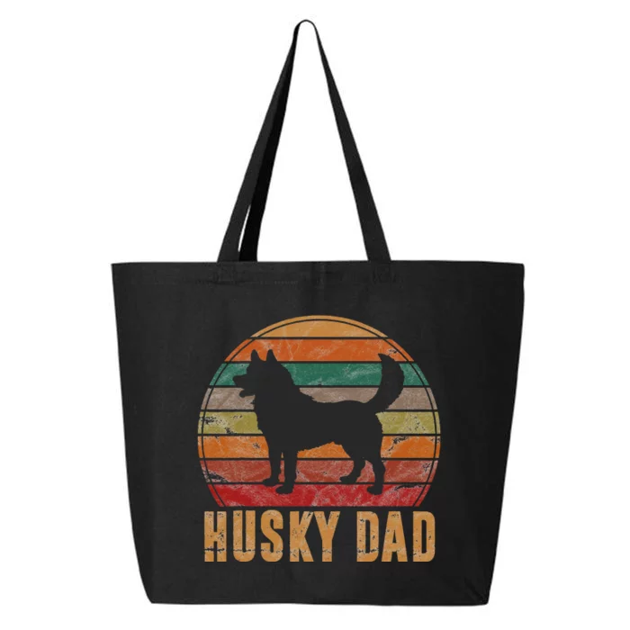 Retro Husky Dad Gift Dog Owner Pet Siberian Huskies Father 25L Jumbo Tote