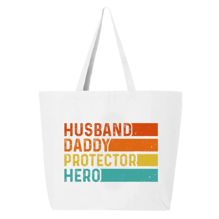 Retro Husband Daddy Protector Hero Fathers Day For Dad 25L Jumbo Tote