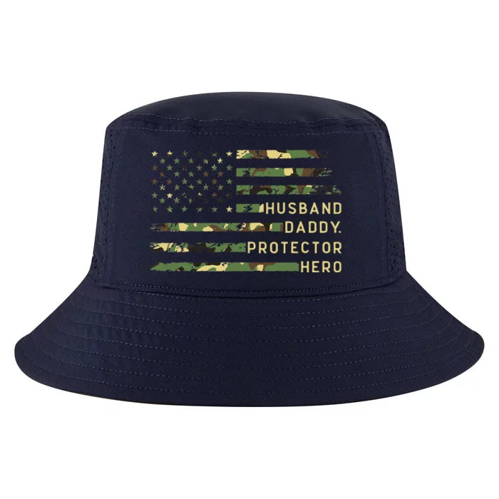 Retro Husband Daddy Protector Hero Fathers Day For Dad Cool Comfort Performance Bucket Hat