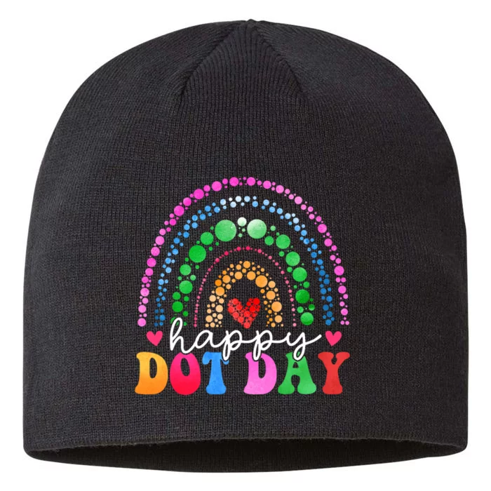 Rainbow Happy Dot Day 2024 15th September 8 1/2in Sustainable Knit Beanie