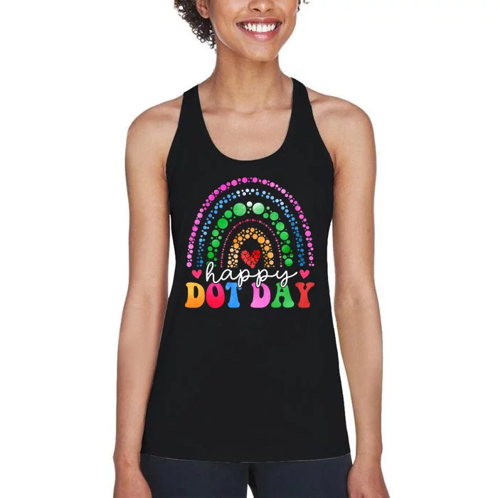 Rainbow Happy Dot Day 2024 15th September Women's Racerback Tank