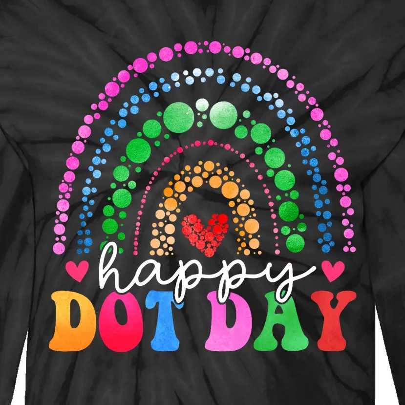 Rainbow Happy Dot Day 2024 15th September Tie-Dye Long Sleeve Shirt