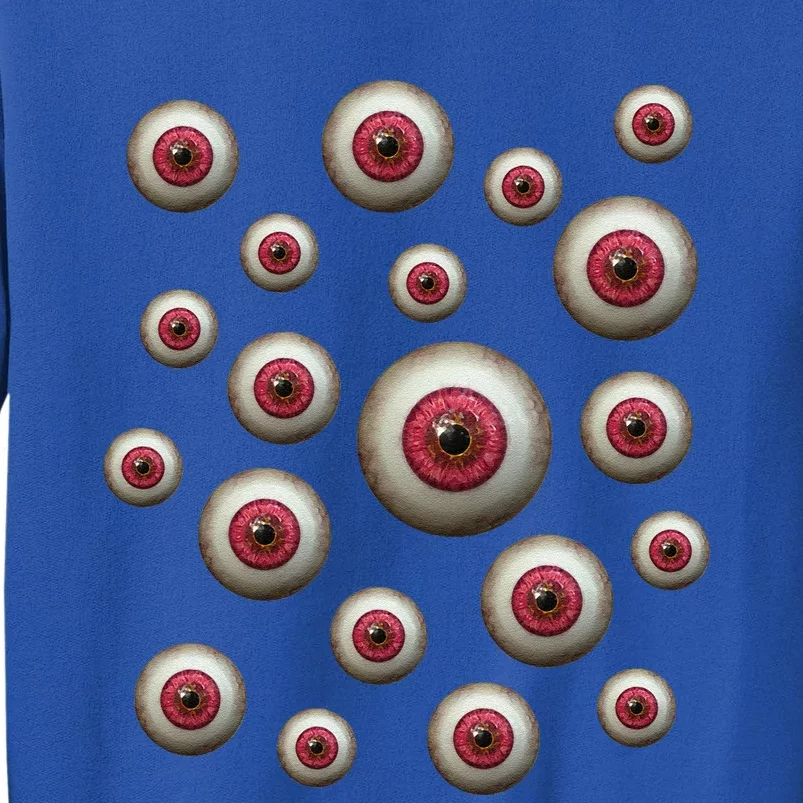 Red Halloween Eyeballs Creepy Funny Lazy Easy Spooky Costume Sweatshirt