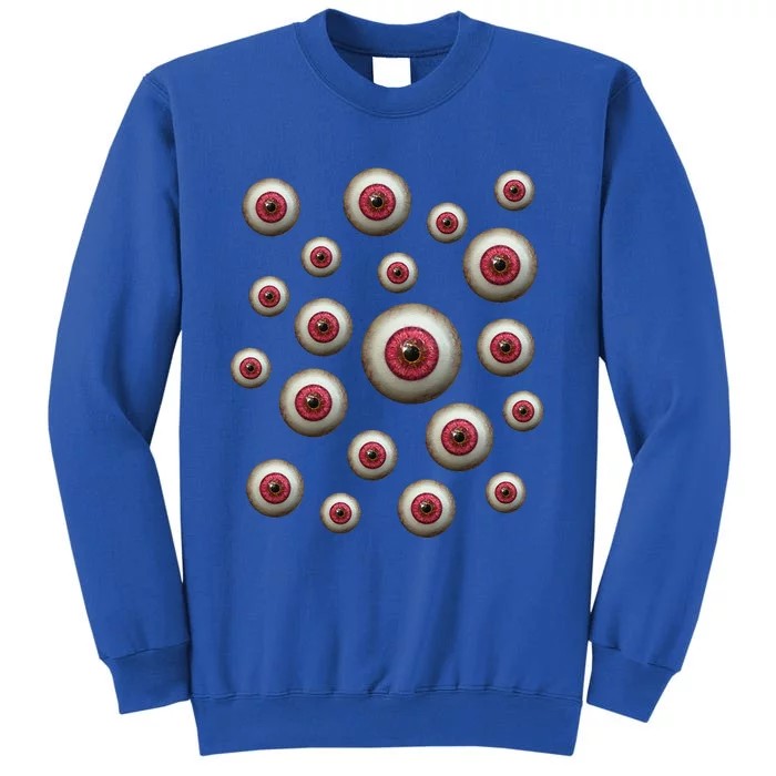 Red Halloween Eyeballs Creepy Funny Lazy Easy Spooky Costume Sweatshirt