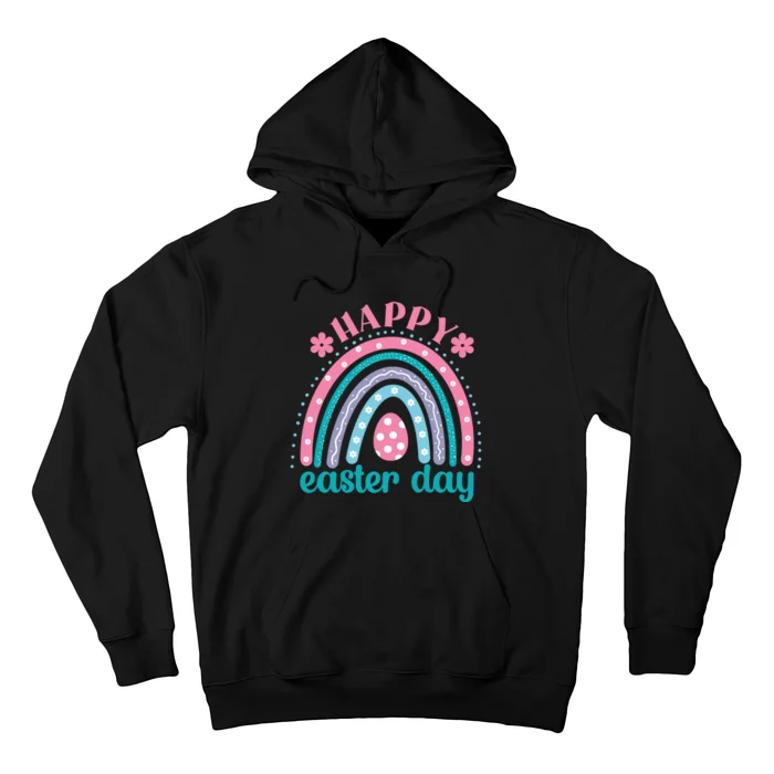 Rainbow Happy Easter Day Funny Bunny Easter Day Hoodie