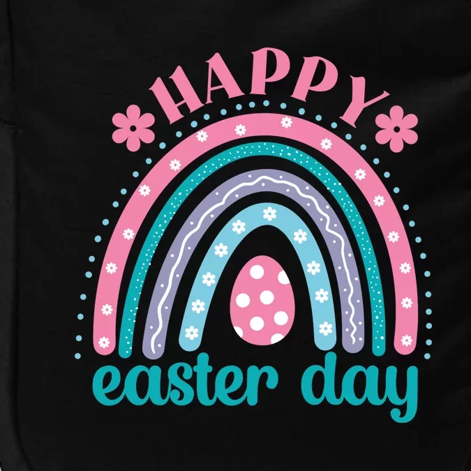 Rainbow Happy Easter Day Funny Bunny Easter Day Impact Tech Backpack