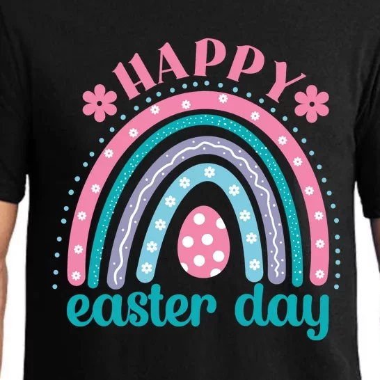 Rainbow Happy Easter Day Funny Bunny Easter Day Pajama Set