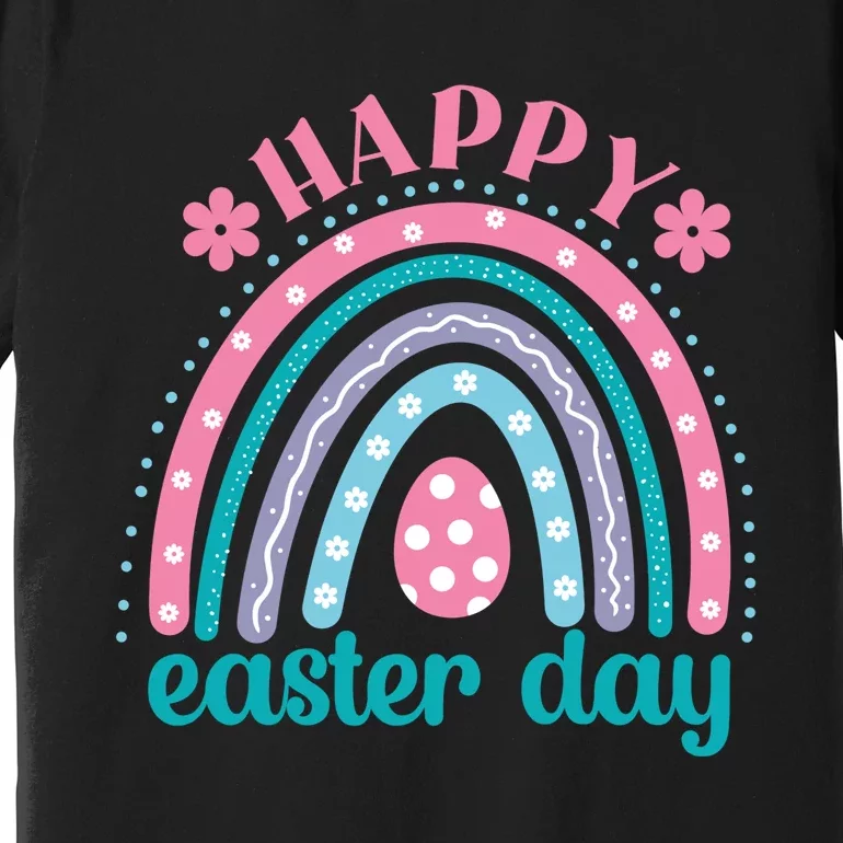 Rainbow Happy Easter Day Funny Bunny Easter Day Premium T-Shirt