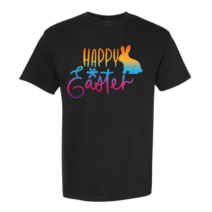 Rainbow Happy Easter Bunny Garment-Dyed Heavyweight T-Shirt