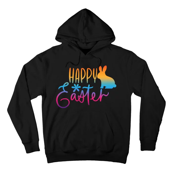 Rainbow Happy Easter Bunny Hoodie