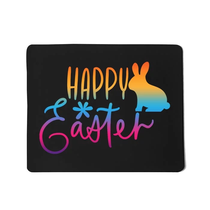 Rainbow Happy Easter Bunny Mousepad