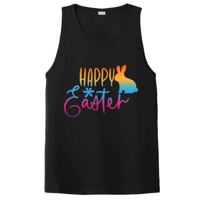 Rainbow Happy Easter Bunny Performance Tank