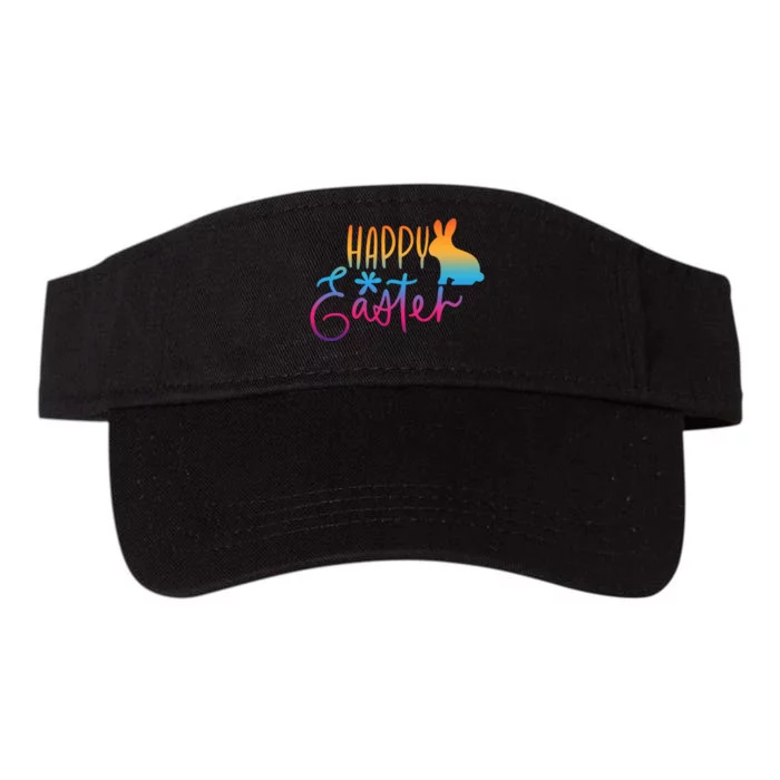 Rainbow Happy Easter Bunny Valucap Bio-Washed Visor