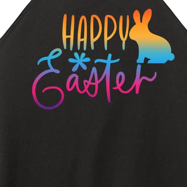 Rainbow Happy Easter Bunny Women’s Perfect Tri Rocker Tank