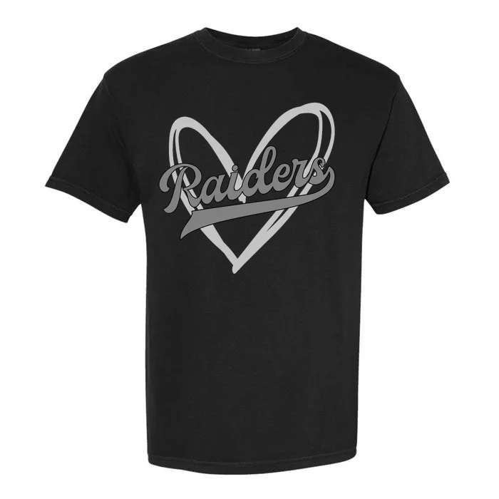 Raiders Heart Football Lover Garment-Dyed Heavyweight T-Shirt