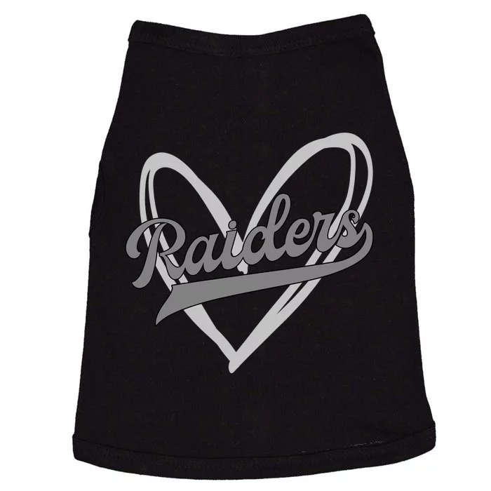 Raiders Heart Football Lover Doggie Tank