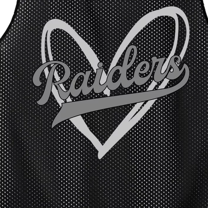 Raiders Heart Football Lover Mesh Reversible Basketball Jersey Tank