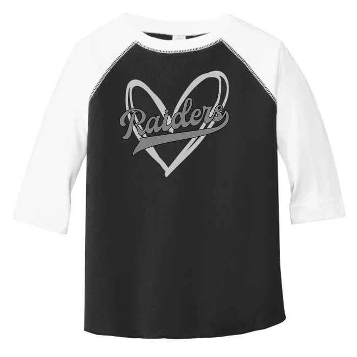 Raiders Heart Football Lover Toddler Fine Jersey T-Shirt