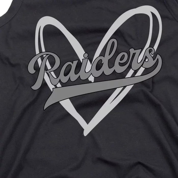 Raiders Heart Football Lover Tank Top