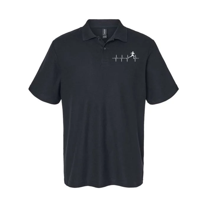 Running Heartbeat For Runners & Joggers Softstyle Adult Sport Polo