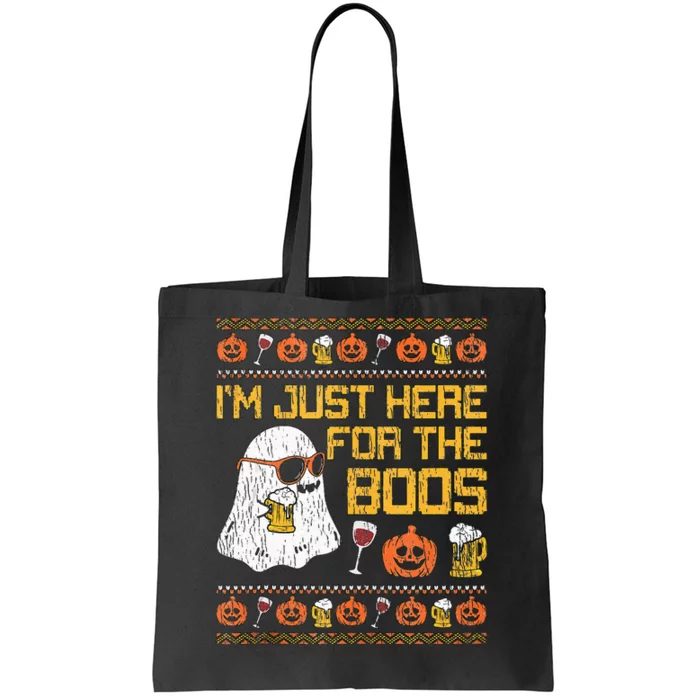 Retro Here For The Boos Ghost Halloween Costume Party Tote Bag