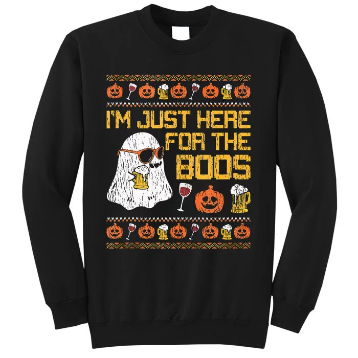 Retro Here For The Boos Ghost Halloween Costume Party Tall Sweatshirt