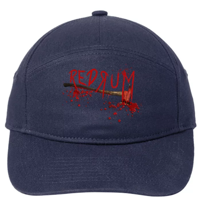 Redrum Horror Funny Graphic For All Halloween Short Sleeve 7-Panel Snapback Hat