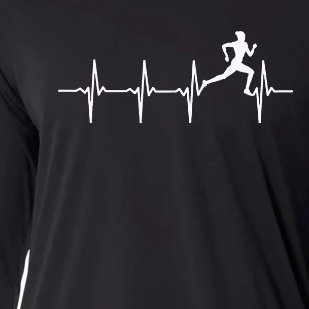 Running heartbeat for runners & joggers Cooling Performance Long Sleeve Crew