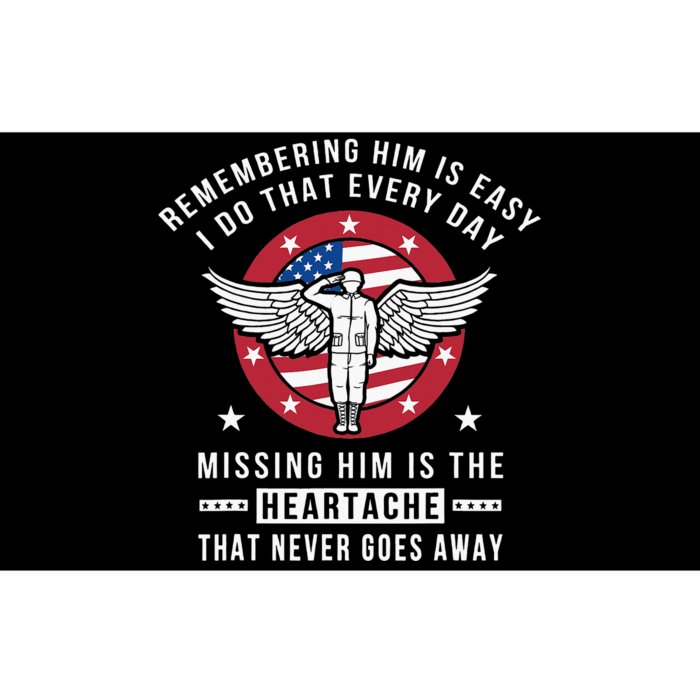 Remembering Him Fallen Hero Angel Soldier Bumper Sticker