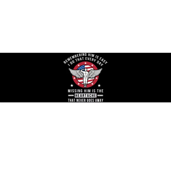 Remembering Him Fallen Hero Angel Soldier Bumper Sticker