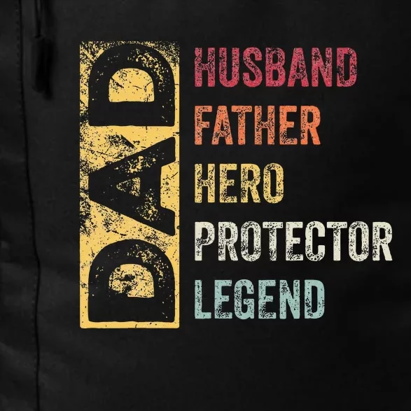 Retro Husband Father Hero Protector Legend Father Day Dad Daily Commute Backpack