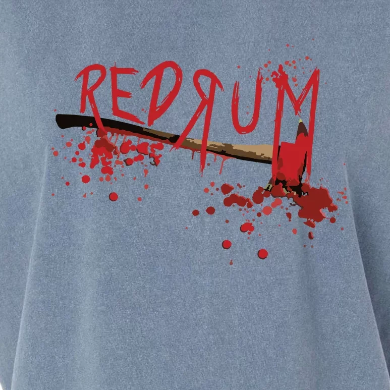 Redrum Horror Funny Graphic For All, Halloween Short Sleeve Garment-Dyed Women's Muscle Tee