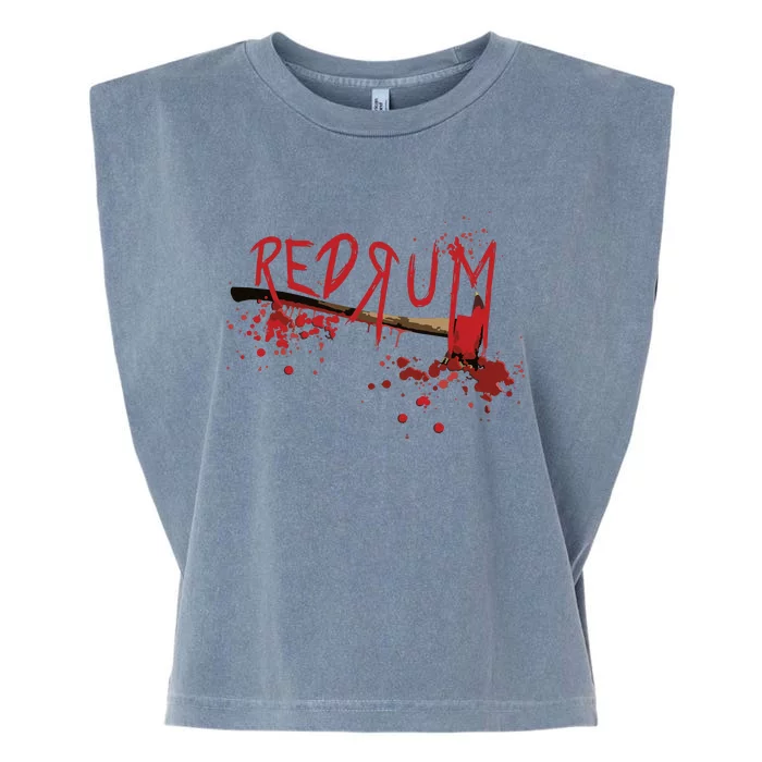 Redrum Horror Funny Graphic For All, Halloween Short Sleeve Garment-Dyed Women's Muscle Tee