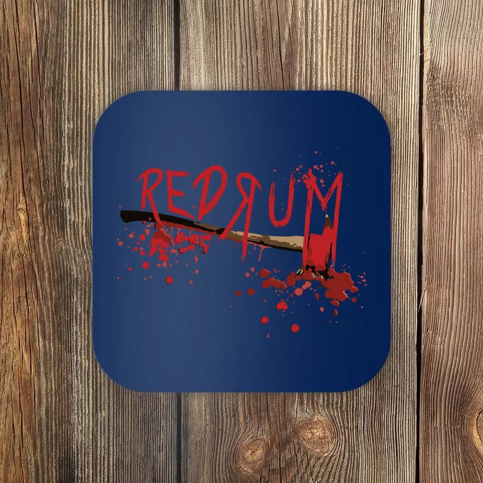 Redrum Horror Funny Graphic For All, Halloween Short Sleeve Coaster