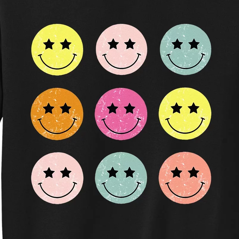 Retro Happy Face Checkered Pattern For Women Men Kids Sweatshirt