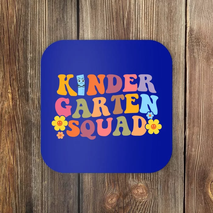 Retro Hippie Groovy Kindergarten Squad Funny Gift Coaster