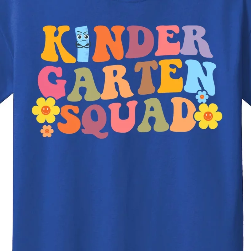 Retro Hippie Groovy Kindergarten Squad Funny Gift Kids T-Shirt