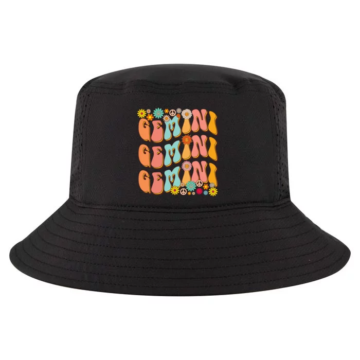 Retro Hippie Gemini Birthday Funny Gemini Zodiac Birthday Cool Comfort Performance Bucket Hat